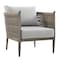 Armen Living Safari 4 Piece Outdoor Aluminum and Rope Seating Set with Gray Cushions SETODSABR - alternate 5